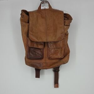 Fossil Tan Leather Backpack
